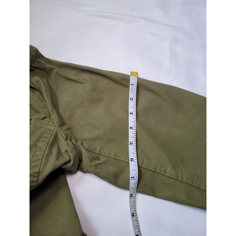 Talbots Womens Jacket Pom Pom Army Green Flap Pockets Gorpcore Lightweight Sz XL - Picture 10 of 14